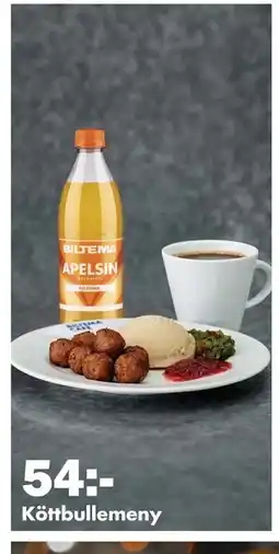 Biltema Köttbullemeny erbjuda