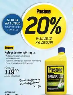thansen 20% PÅ UTVALDA KYLVÄTSKOR erbjuda