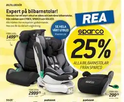 thansen 25% ALLA BILBARNSTOLAR FRÅN SPARCO erbjuda