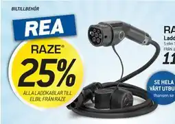 thansen 25% ALLA LADDKABLAR TILL ELBIL FRÅN RAZE erbjuda