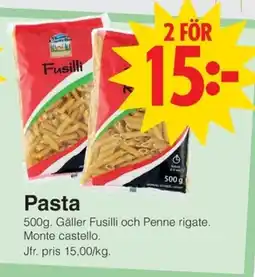 Matöppet MONTE CASTELLO Pasta erbjuda