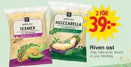 Matöppet GARANT Riven ost erbjuda