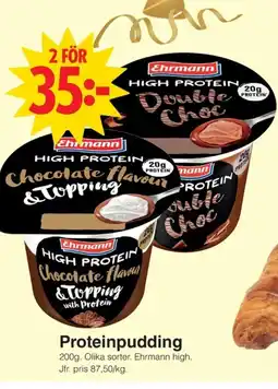 Matöppet EHRMANN Proteinpudding erbjuda