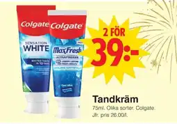 Matöppet COLGATE Tandkräm erbjuda