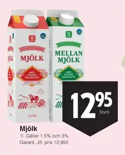 Matöppet GARANT Mjölk erbjuda
