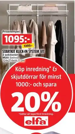 Bauhaus STARTKIT KLICKIN SYSTEM VIT erbjuda