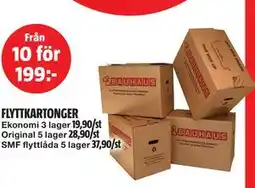 Bauhaus FLYTTKARTONGER erbjuda