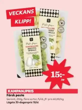 Hemköp GARANT Färsk pasta erbjuda