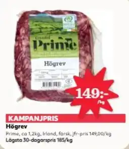 Hemköp PRIME Högrev erbjuda
