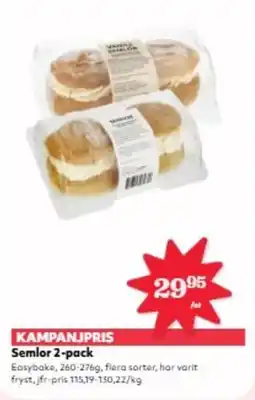 Hemköp EASYBAKE Semlor 2-pack erbjuda