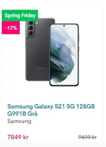 CDON Samsung Galaxy S21 5G 128GB G991B Grå erbjuda