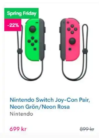 CDON Nintendo Switch Joy-Con Pair, Neon Grön/Neon Rosa erbjuda