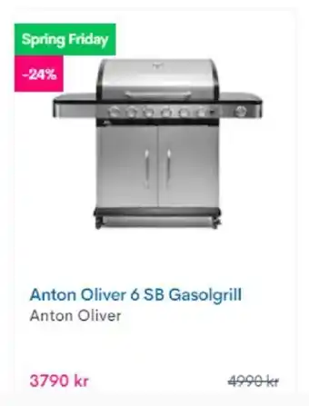 Anton Oliver 6 SB Gasolgrill