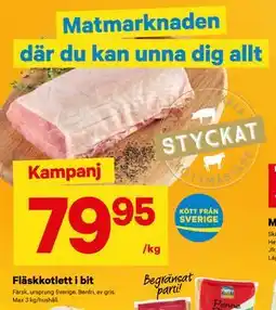 City Gross Fläskkotlett i bit erbjuda