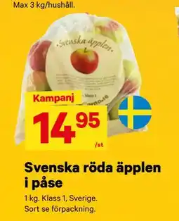 City Gross Svenska röda äpplen i påse erbjuda