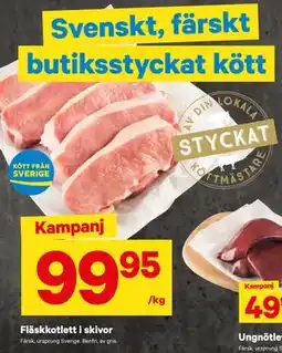 City Gross Fläskkotlett i skivor erbjuda