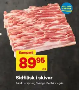 City Gross Sidfläsk i skivor erbjuda