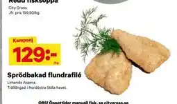 City Gross Sprödbakad flundrafilé erbjuda