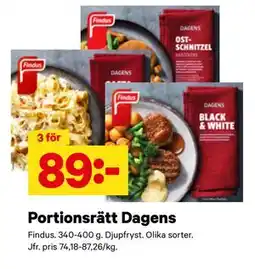 City Gross Portionsrätt Dagens erbjuda