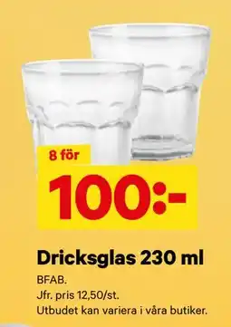 City Gross Dricksglas 230 ml erbjuda