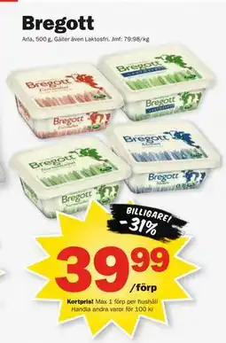 Pekås Bregott, Medlemspris erbjuda