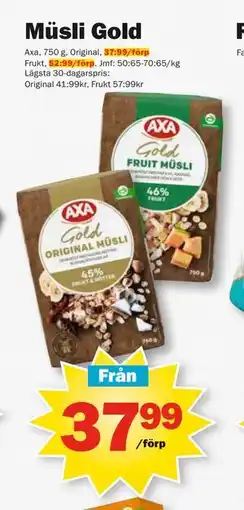 Pekås Müsli Gold erbjuda