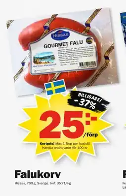 Pekås Falukorv, Medlemspris erbjuda