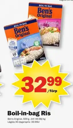 Pekås Boil-in-bag Ris erbjuda