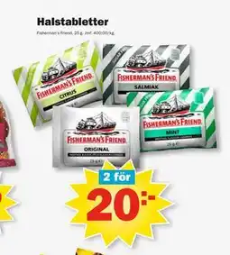 Pekås Halstabletter erbjuda
