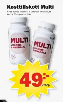 Pekås Kosttillskott Multi erbjuda