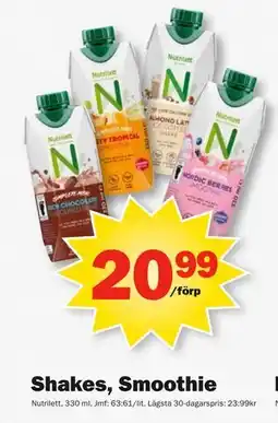 Pekås Shakes, Smoothie erbjuda