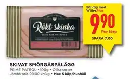 Willys SKIVAT SMÖRGÅSPÅLÄGG, Medlemspris erbjuda