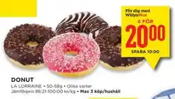 Willys DONUT, Medlemspris erbjuda