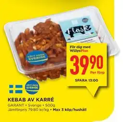 Willys KEBAB AV KARRÉ, Medlemspris erbjuda