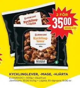 Willys KYCKLINGLEVER, -MAGE, -HJÄRTA erbjuda