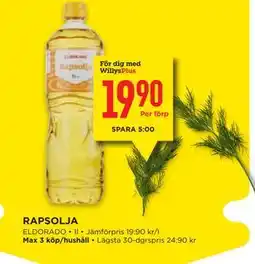 Willys RAPSOLJA, Medlemspris erbjuda