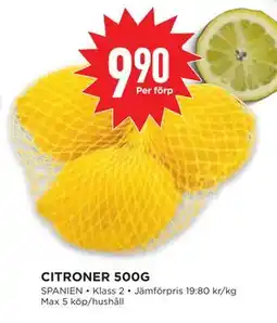 Willys CITRONER 500G erbjuda