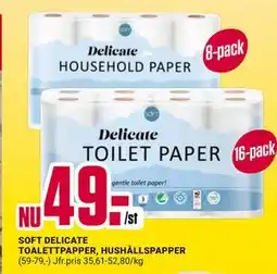ÖoB SOFT DELICATE TOALETTPAPPER, HUSHÅLLSPAPPER erbjuda
