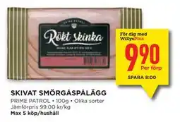 Willys Hemma SKIVAT SMÖRGÅSPÅLÄGG, Medlemspris erbjuda
