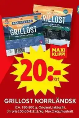 ICA Maxi ICA Grillost norrländsk erbjuda