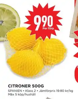 Willys Hemma CITRONER 500G erbjuda