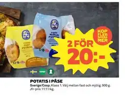 Coop Daglivs POTATIS I PÅSE erbjuda
