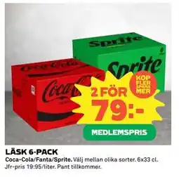 Coop Daglivs LÄSK 6-PACK, Medlemspris erbjuda