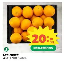 Coop Daglivs APELSINER, Medlemspris erbjuda