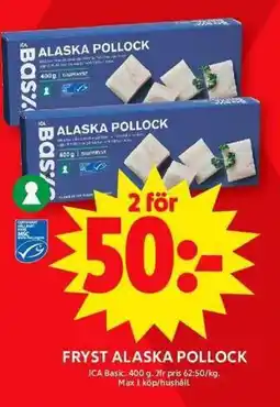 ICA Maxi ICA Fryst alaska pollock erbjuda