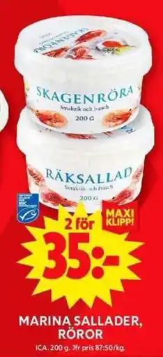 ICA Maxi ICA Marina sallader, röror erbjuda