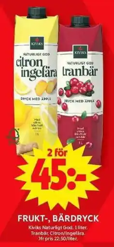 ICA Maxi KIVIKS Frukt-, bärdryck erbjuda