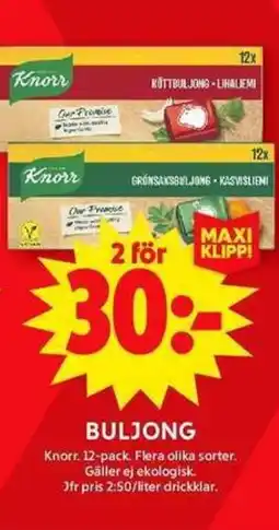 ICA Maxi KNORR Buljong erbjuda