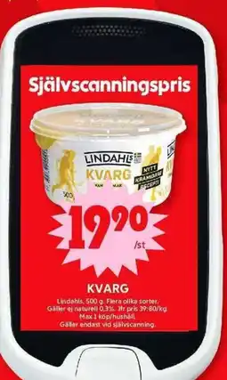 ICA Maxi LINDAHLS Kvarg erbjuda