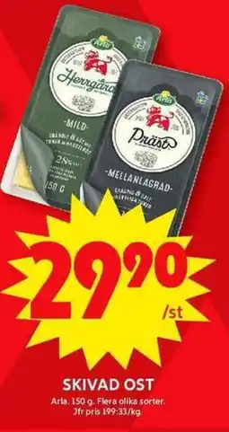 ICA Maxi ARLA Skivad ost erbjuda